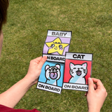 Cat On Board Car Window Sticker