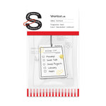 Shortcut Lab car fragrance card in Amber Orchard scent featuring humorous ‘Allergy List’ design with checklist including Mondays, small talk, and group projects — suitable for car, wardrobe, or office.