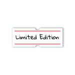 Shortcut Lab ‘Limited Edition’ car sticker featuring handwritten-style black text with red border on a white rectangular background